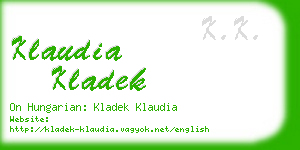 klaudia kladek business card